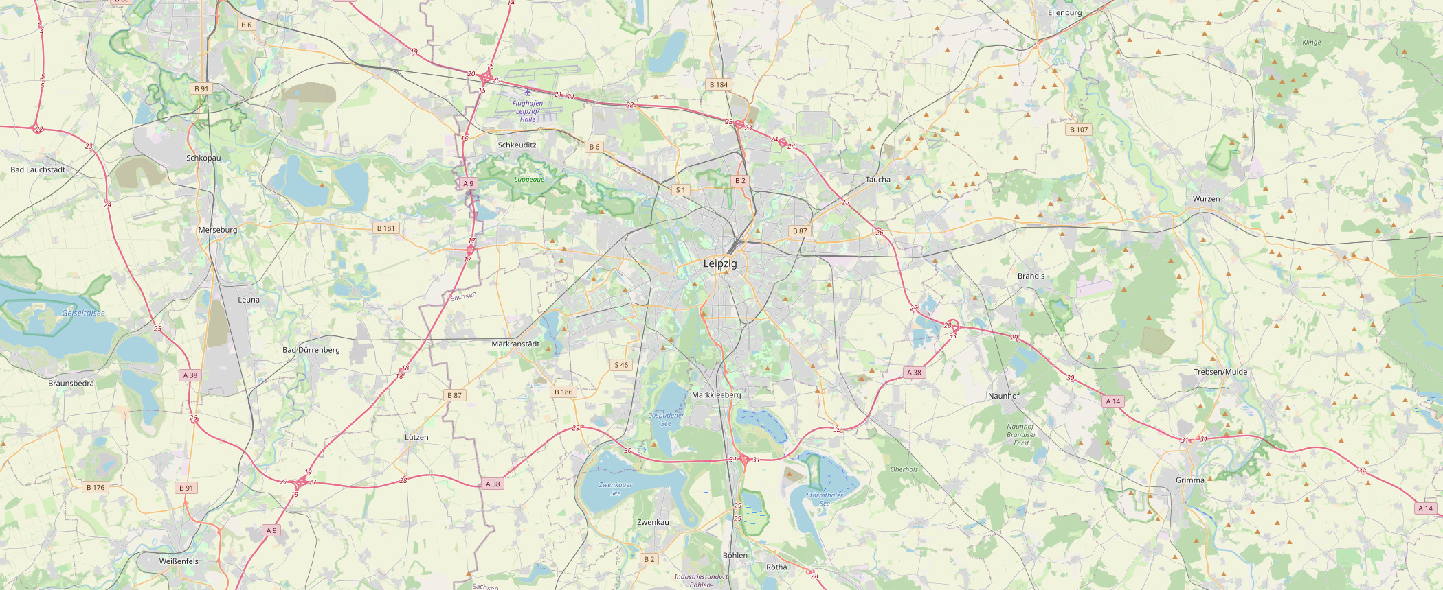 Karte von Leipzig